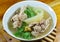 Boiled winter melon with duck soup on bowl