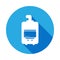 boiler icon with long shadow. Elements of heating system. Signs and symbols can be used for web, logo, mobile app, UI, UX