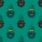 Boiling brain seamless pattern