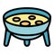 Boiling fondue icon vector flat