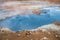 Boiling mud pool in the hverastrond sulphur springs near lake myvatn, iceland