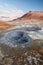 Boiling mudpots in Hverir geothermal area, Iceland