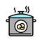 boiling peas color icon vector illustration