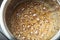 Boiling sugar syrup in a stainless steel pan