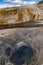 Boiling water bubbler Geyser. Active geyser with major eruptions. Yellowstone NP, Wyoming, US