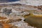 Boiling water bubbler Geyser. Active geyser with major eruptions. Yellowstone NP, Wyoming, US