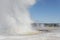 Boiling water and steam pour from the ground in Yellowstone