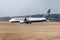 Boing 737 - 800 from Ryanair drives to runway at airport Nuernberg