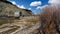 Boise Idaho historic diversion dam in winter with low water