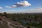 Boise Idaho skyline in Spring. View from Camels Back Park