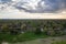 Boise Idaho skyline in Spring. View from Camels Back Park