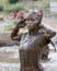 BOISE, IDAHO/USA - AUGUST 11: Woman does a little pose after her race at the The Dirty Dash in Boise, Idaho on August 11, 2013