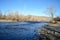 Boise River at Barber Park Idaho Winter