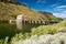 Boise River and shrubs on the banks before a Diversion Dam in spring