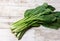 Bok choy on wooden floor, Bok choy or Chinese-cabbage on wooden board and wooden floor.Bok choy is the best leafy green vegetable