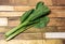 Bok choy on wooden floor, Bok choy or Chinese-cabbage on wooden board and wooden floor.Bok choy is the best leafy green vegetable