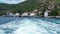 Boka Kotor Adriatic Sea, Verige Strait Kamenari Lepetane Ferry Line Trajekt. Ferryboat for passenger, cargo and vehicles