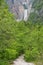 Boka waterfall, near the Soca River. Slovenia, Europe