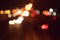 Bokeh background of unfocused colorful street lights at night