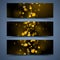 Bokeh banners templates. Abstract backgrounds