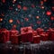 Bokeh brilliance Red gift boxes stand out on a festive background