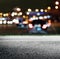 Bokeh city lights road