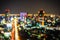 Bokeh of defocused cityscape lights