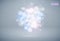 Bokeh effect multicolor light background. Blue pink Christmas concept. Vector white sparkling light explosion cloud backdrop