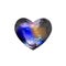 Bokeh Heart vector dark illustration, Love symbol. The Magical forest Wonderland in heart. Valentines day sign, emblem, Style for