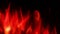 Bokeh lights motion bonfire flames red blur flecks