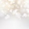Bokeh silver and white Sparkling Lights Festive background with