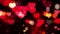 Bokeh valentine background with red gold hearts. Valentines day. Beautiful magic glitter light, particles, sparkles. Luxury