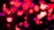 Bokeh valentine background with red magenta hearts. Valentines day. Beautiful magic glitter light, particles, sparkles. Luxury