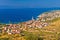 Bol on Brac island panoramic aerial view