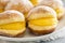 Bolas de Berlim or Berlin Balls, Fried Dough with Sweet Egg