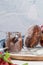 Bolas de Berlim, or `Berlin Balls`. Portuguese fried dough with sugar, Filled with chocolate or raspberry jam. Portuguese fried