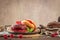 Bolas de Berlim, or `Berlin Balls`. Portuguese fried dough with sugar, Filled with chocolate or raspberry jam. Portuguese fried