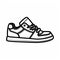 Bold And Angular Basketball Sneaker Icon In Graphic Novel Style