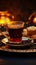 Bold and aromatic Arabian black coffee, a traditional brew of rich flavors