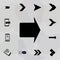 Bold arrow on the right icon. Web icons universal set for web and mobile