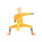 Bold Asian Shaolin Monk Kung Fu Martial Arts Fighter, Fighting Sports Professional In Traditional Fighting Sportive