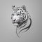 Bold and Beautiful: The Essence of Courage in a White Tiger Logo and T-Shirt Design