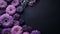 Bold And Beautiful: Purple Flowers On A Dark Background