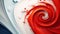 Bold And Beautiful Red And White Swirl Paint In Cinema4d Style