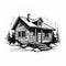 Bold Black And White Cabin Fever Movie Graphic