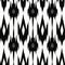 Bold Black And White Ikat Pattern: Organic Material With Eastern And Western Fusion
