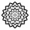 Bold Black And White Mandala With Leaf Patterns