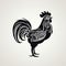 Bold Black And White Rooster Art: A Fusion Of Chinese Iconography And Tongan Inspiration