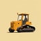 Bold Bulldozer Illustration With Clean And Simple Design