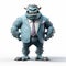 Bold And Busy: A Photorealistic Rendering Of A Monster In A Suit